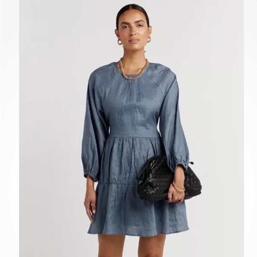 Dissh lenora lined backless long sleeve be mini dress size AU 10/US 6 or 8 EUC
